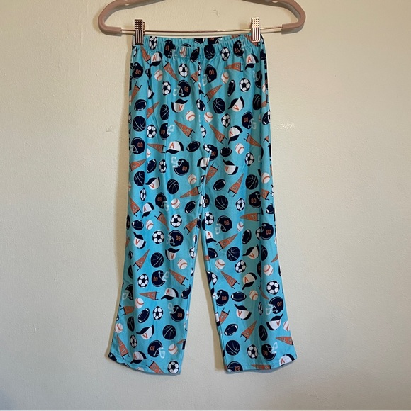 Carter's | Blue "All-Star Snoozer" Sports-Themed Microfleece Pajama Bottoms 7 - Picture 2 of 4